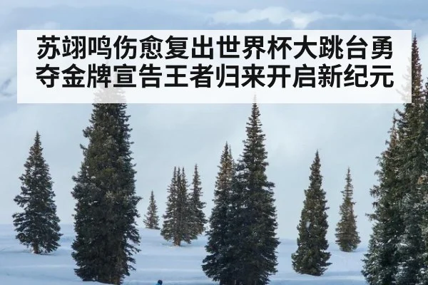苏翊鸣伤愈复出世界杯大跳台勇夺金牌宣告王者归来开启新纪元